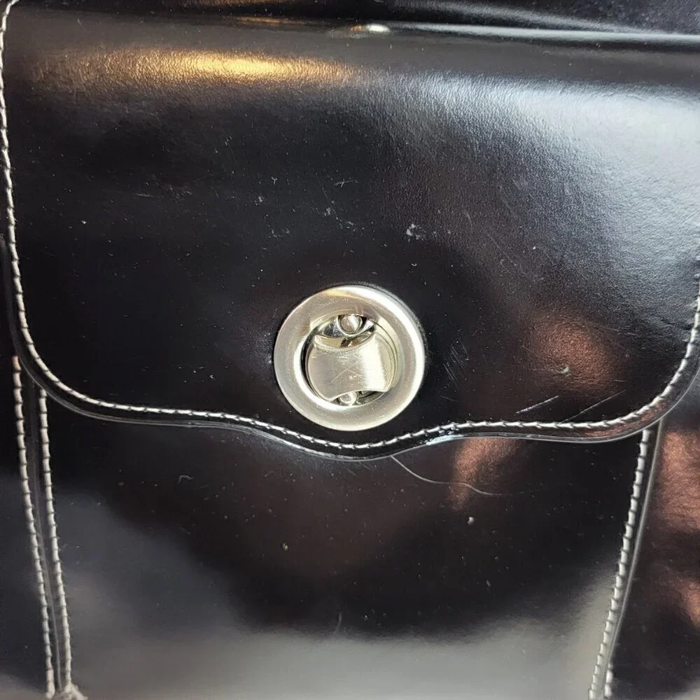McKlein Verona Leather Laptop Briefcase
